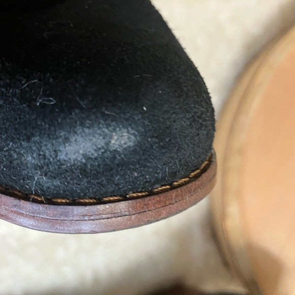 Toms Leila Ankle Boots Booties Suede Dotted Wool Size 9 - Picture 9 of 10